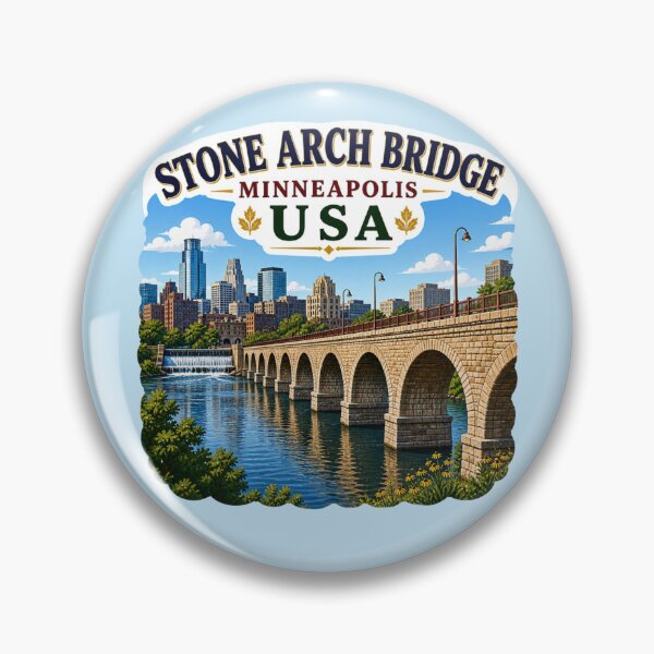 Item preview, Stone Arch Bridge, Minneapolis, Minnesota designed and sold by Myra365Art.