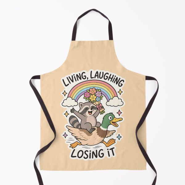 Item preview, Living, Laughing, Losing It - Funny Raccoon Mental Health designed and sold by thecatcouch.