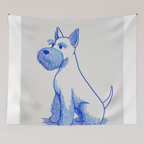 Item preview, Blue Line schnauzer Illustration designed and sold by lautir.