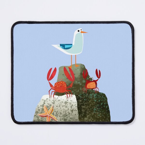 Item preview, Seagull and Red Crabs on Rock designed and sold by Andrew Hitchen.
