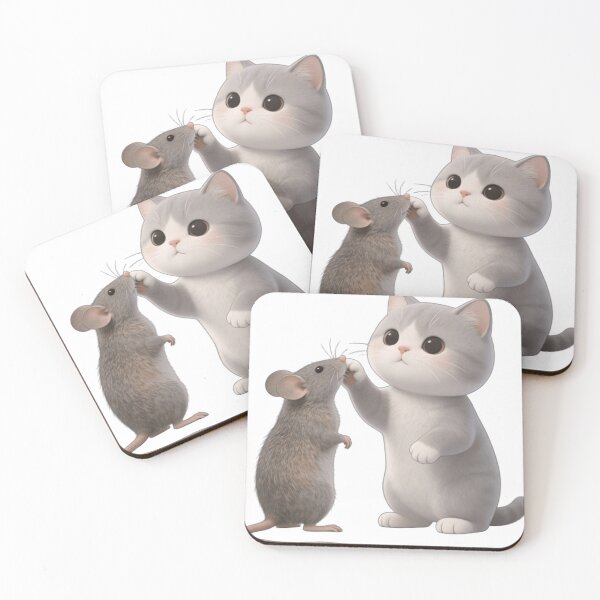 Item preview, Cat & Mouse Gentle Bond designed and sold by HappyDesigins.
