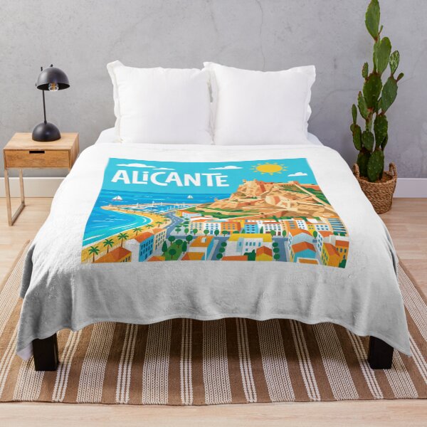 Item preview, Alicante Spain Travel Print - Sunny Coastal Graphic Wall Art designed and sold by ryanguas.