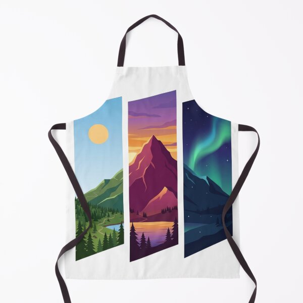 Item preview, Nature Triptych Landscape - Day Sunset Night Aurora designed and sold by M.Store.