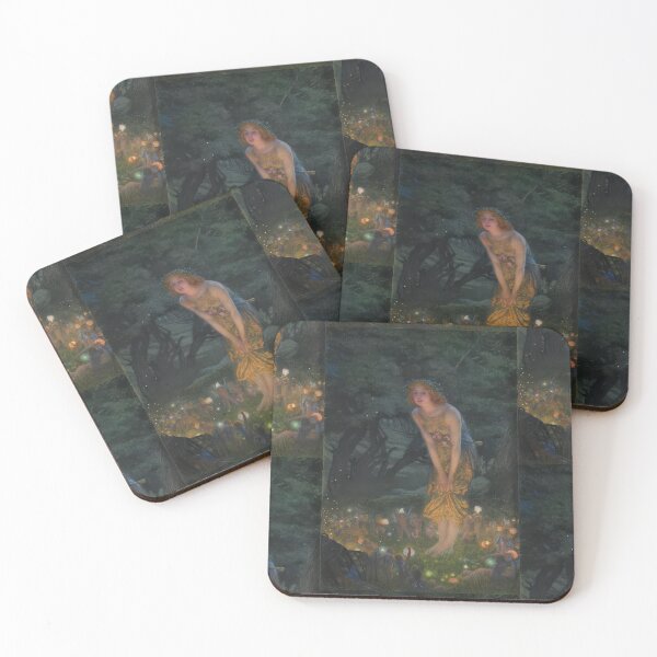 Item preview, Midsummer Eve by Edward Robert Hughes | Enchanted Fairy Garden Art Poster designed and sold by artofuniverse.