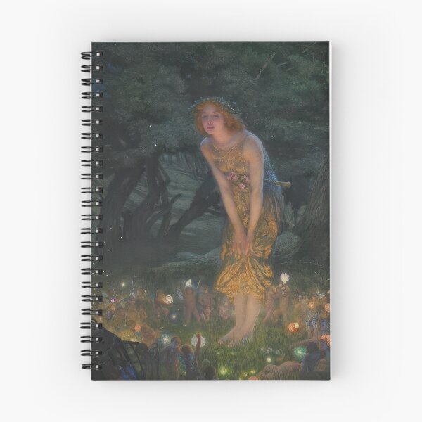 Item preview, Midsummer Eve by Edward Robert Hughes | Enchanted Fairy Garden Art Poster designed and sold by artofuniverse.