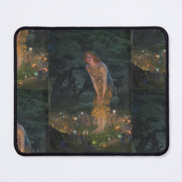 Item preview, Midsummer Eve by Edward Robert Hughes | Enchanted Fairy Garden Art Poster designed and sold by artofuniverse.