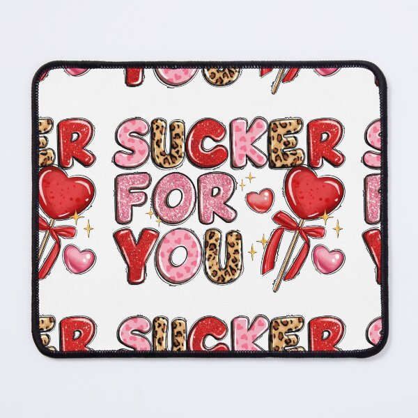 Item preview, Sucker For You Valentines Day - Cute Glitter Leopard Heart Lollipop designed and sold by FlatInkStudio.