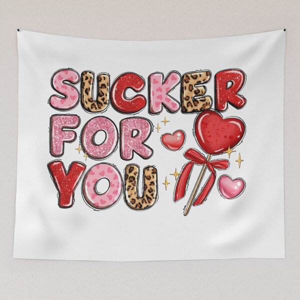 Item preview, Sucker For You Valentines Day - Cute Glitter Leopard Heart Lollipop designed and sold by FlatInkStudio.