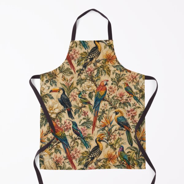 Item preview, Exotic Tropical Birds Seamless Pattern | Oil Painting Botanical Wallpaper | Luxury Aviary Textile Design designed and sold by AnimalAirtistry.