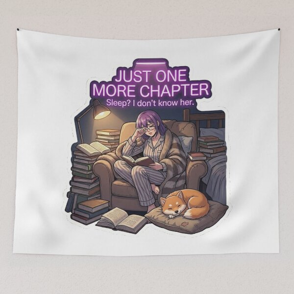 Item preview, Just One More Chapter - Anime Bookworm Design designed and sold by DailyStruggleCo.