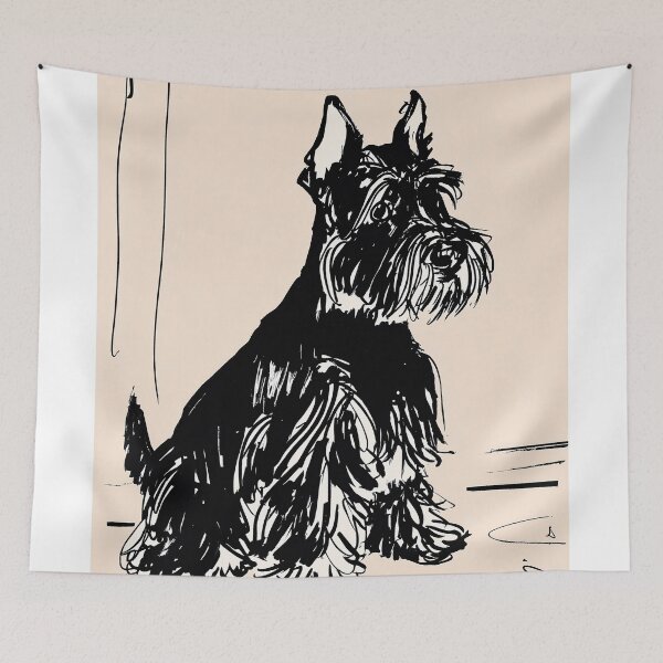 Item preview, Playful Sketch of a schnauzer Dog designed and sold by lautir.