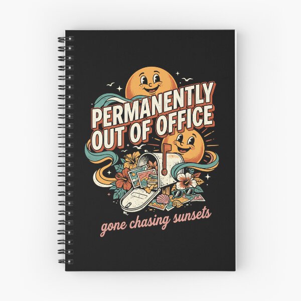 Item preview, Permanently Out of Office – Gone Chasing Sunsets Retro Graphic Tee designed and sold by BumbleBloom7.
