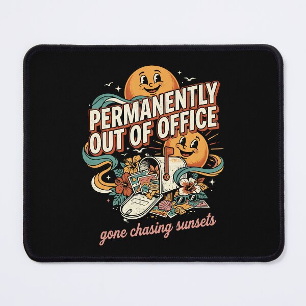 Item preview, Permanently Out of Office – Gone Chasing Sunsets Retro Graphic Tee designed and sold by BumbleBloom7.