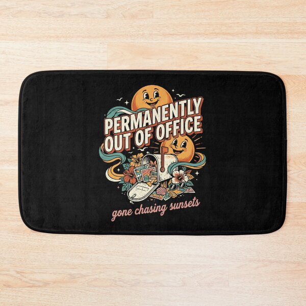 Item preview, Permanently Out of Office – Gone Chasing Sunsets Retro Graphic Tee designed and sold by BumbleBloom7.