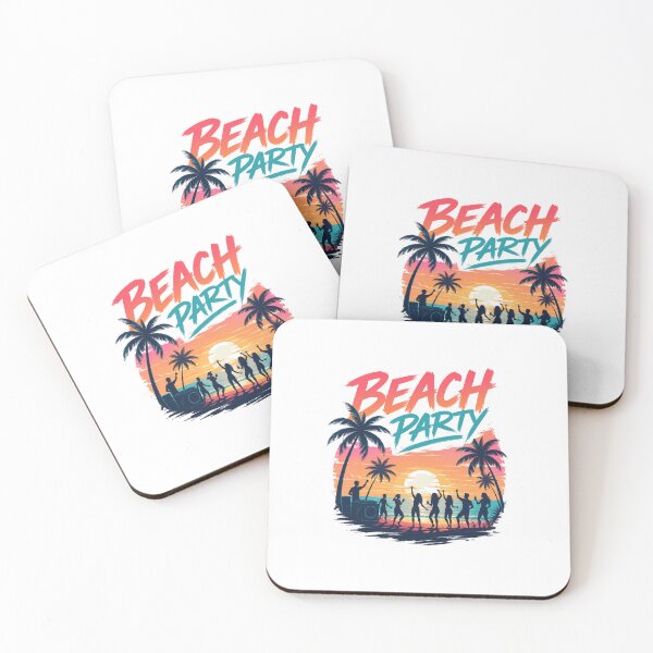 Item preview, Retro Beach Party Sunset Vibes T-Shirt Design designed and sold by AchraffPrint.