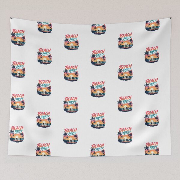 Item preview, Retro Beach Party Sunset Vibes T-Shirt Design designed and sold by AchraffPrint.