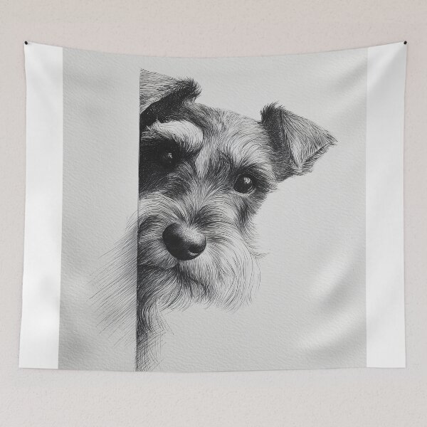 Item preview, Curious Schnauzer Peeking designed and sold by lautir.