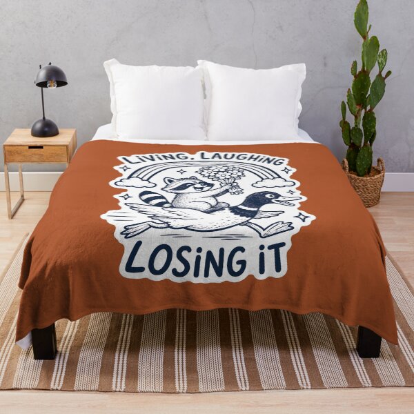 Item preview, Living, Laughing, Losing It - Sarcastic Raccoon Mental Health designed and sold by thecatcouch.