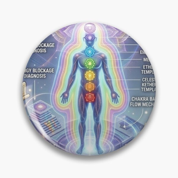 Item preview, Aura Reading & The Seven Chakras – Spiritual Energy Guide Poster designed and sold by NMB-ART-Design.