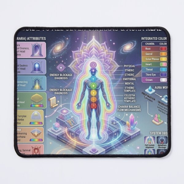 Item preview, Aura Reading & The Seven Chakras – Spiritual Energy Guide Poster designed and sold by NMB-ART-Design.
