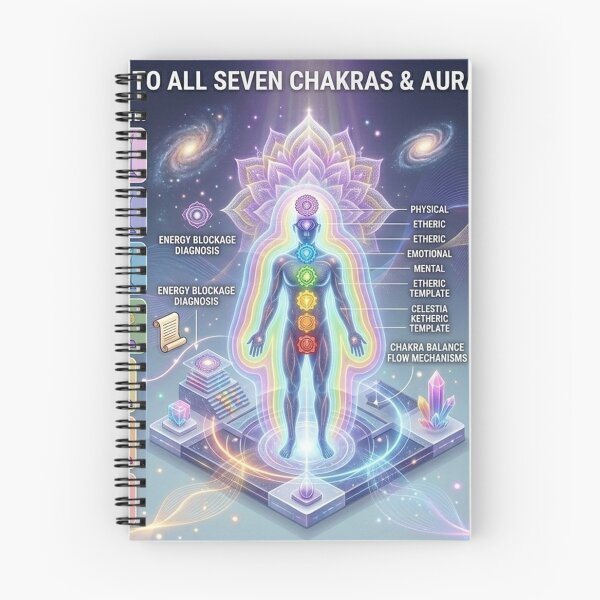 Item preview, Aura Reading & The Seven Chakras – Spiritual Energy Guide Poster designed and sold by NMB-ART-Design.