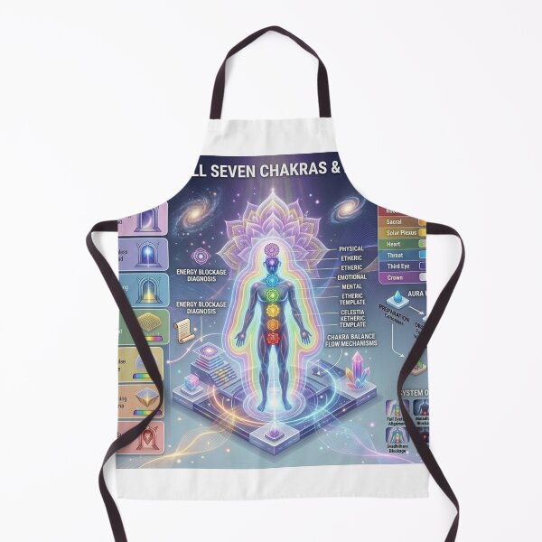 Item preview, Aura Reading & The Seven Chakras – Spiritual Energy Guide Poster designed and sold by NMB-ART-Design.