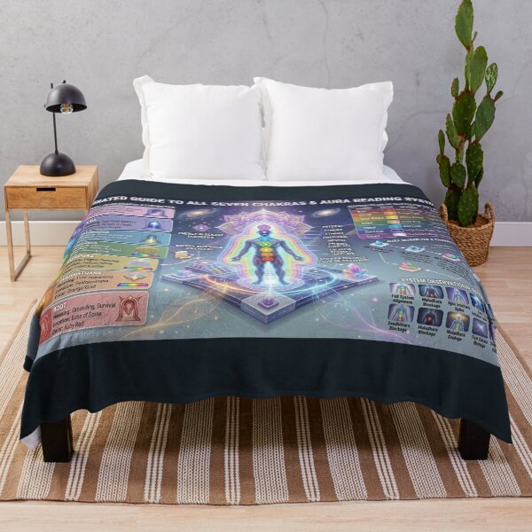 Item preview, Aura Reading & The Seven Chakras – Spiritual Energy Guide Poster designed and sold by NMB-ART-Design.