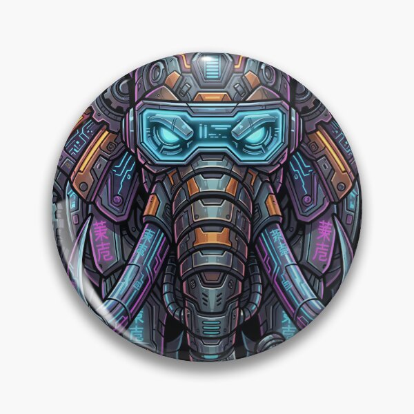 Item preview, Neo-Tokyo Mecha Elephant: Cyberpunk Techwear Graphic Art designed and sold by Neo Tokio.