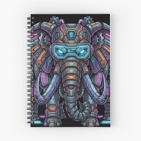 Item preview, Neo-Tokyo Mecha Elephant: Cyberpunk Techwear Graphic Art designed and sold by Neo Tokio.
