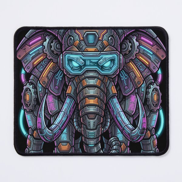 Item preview, Neo-Tokyo Mecha Elephant: Cyberpunk Techwear Graphic Art designed and sold by Neo Tokio.