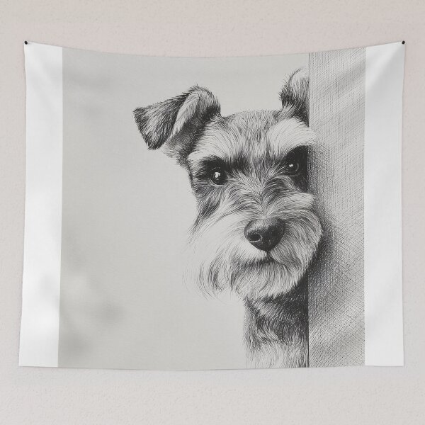 Item preview, Curious Schnauzer Peeking designed and sold by lautir.