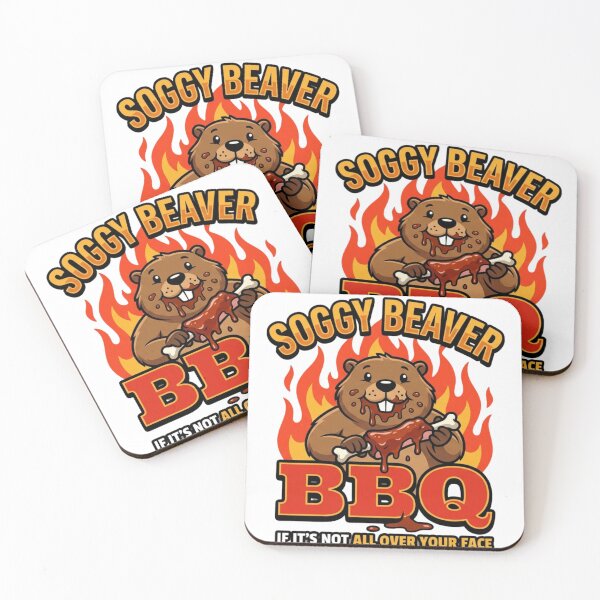 Item preview, Soggy Beaver BBQ If It's Not All Over Your Face T-Shirt designed and sold by MerchlyMike.