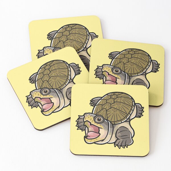 Item preview, Narrow-bridged Musk Turtle Japanese Pop Art designed and sold by Rie-TortoTurtle.
