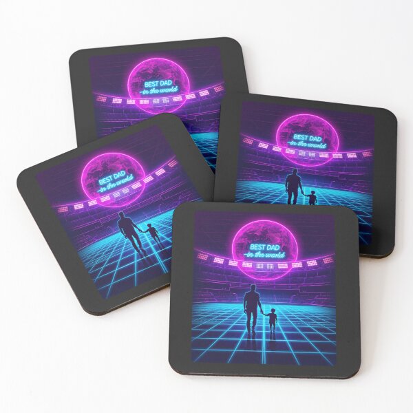 Item preview, Best Dad In The World Cyberpunk Neon Retro Futuristic Design designed and sold by Larams Studio.
