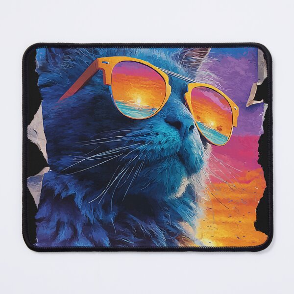 Item preview, Maine Coon in Sunglasses Sunset Beach Tropical Summer Vibes designed and sold by Littermin.