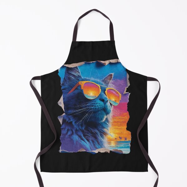 Item preview, Maine Coon in Sunglasses Sunset Beach Tropical Summer Vibes designed and sold by Littermin.