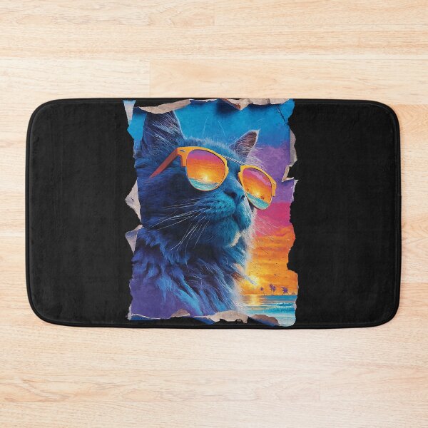 Item preview, Maine Coon in Sunglasses Sunset Beach Tropical Summer Vibes designed and sold by Littermin.