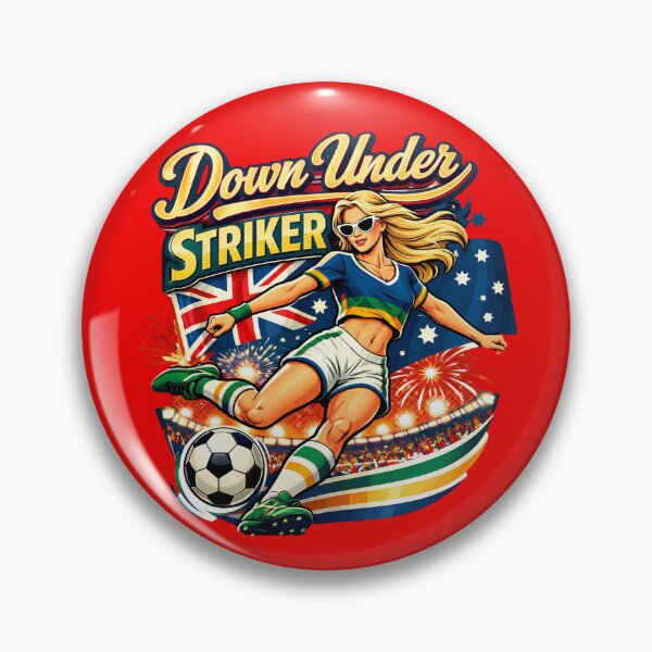 Item preview, Down Under Striker Retro Soccer Girl Shirt designed and sold by Prime legend .