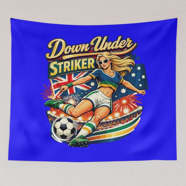 Item preview, Down Under Striker Retro Soccer Girl Shirt designed and sold by Prime legend .