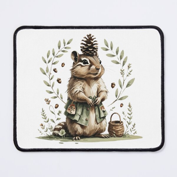 Item preview, Woodland Chipmunk Pinecone Forest Animal designed and sold by AQUILAKREO.