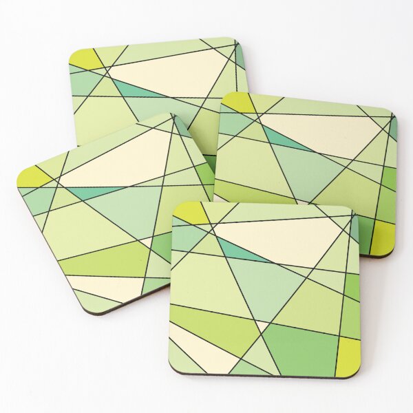 Item preview, Geometric Green Triangles Modern Art designed and sold by Noydee Red Salavan.