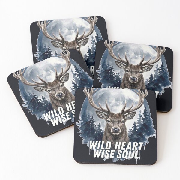 Item preview, Wild Heart Wise Soul Deer Art – Father’s Day Gift for Dad designed and sold by Biedroneczka.