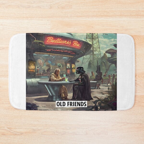 Item preview, OLD FRIENDS - Funny Darth Vader Obi Wan Bar Art designed and sold by Modern Nest Art.
