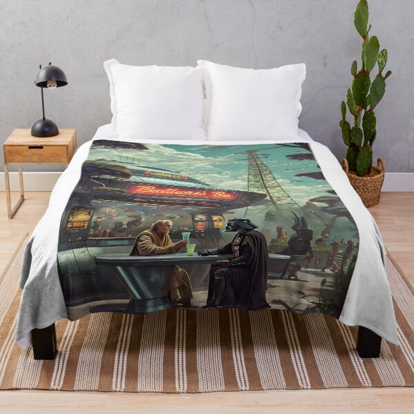 Item preview, OLD FRIENDS - Funny Darth Vader Obi Wan Bar Art designed and sold by Modern Nest Art.