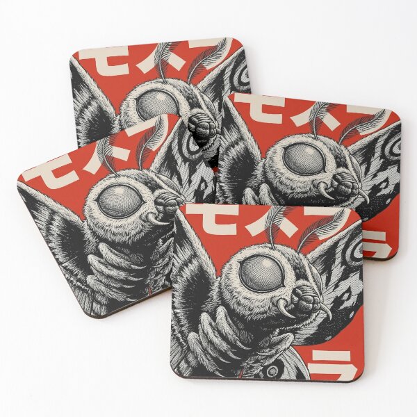 Item preview, Mothra on Red - Retro Japanese Kaiju Art designed and sold by Ink Monters.