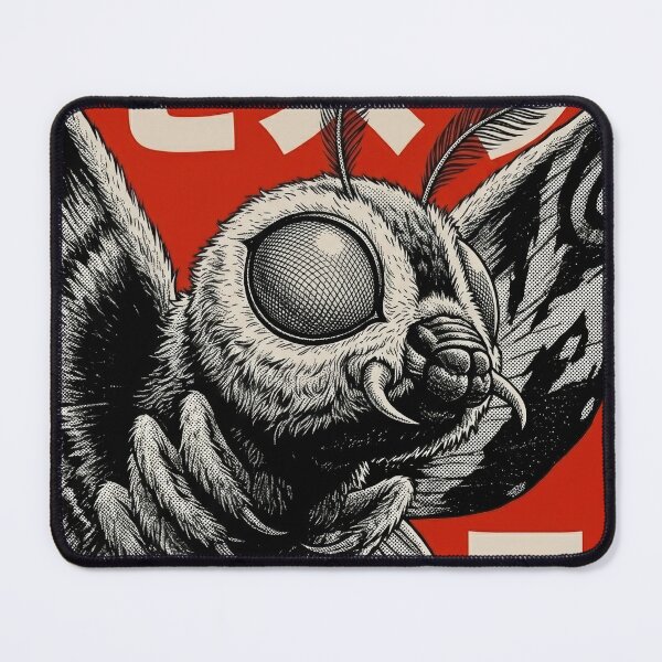 Item preview, Mothra on Red - Retro Japanese Kaiju Art designed and sold by Ink Monters.