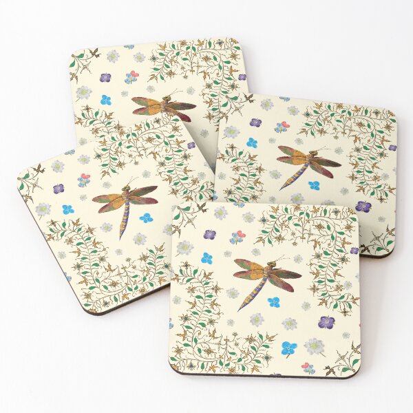 Item preview, Dragonfly among flowers. designed and sold by Raffaella Lunelli.