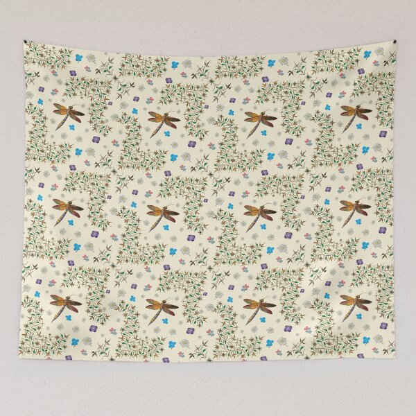 Item preview, Dragonfly among flowers. designed and sold by Raffaella Lunelli.