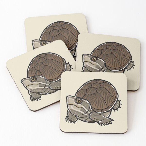 Item preview, Common Musk Turtle Japanese Pop Art designed and sold by Rie-TortoTurtle.