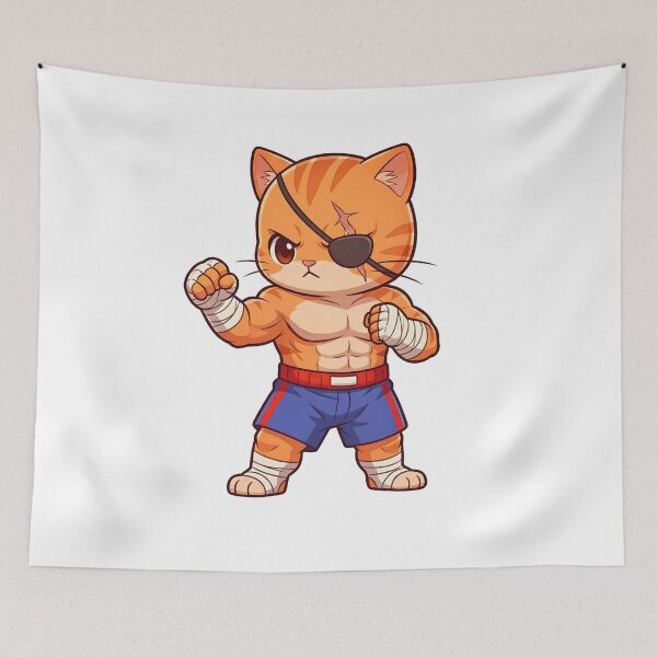 Item preview, Cute Muay Thai Cat Fighter Parody | Sagat designed and sold by CuteKats.